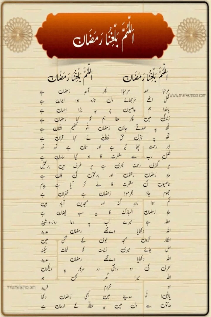 Allahumma Ballighna Ramzan, Lyrcis Naat in Urdu 2024, Lyrcis Naat In English 2024, Naat, New Naat 2024,